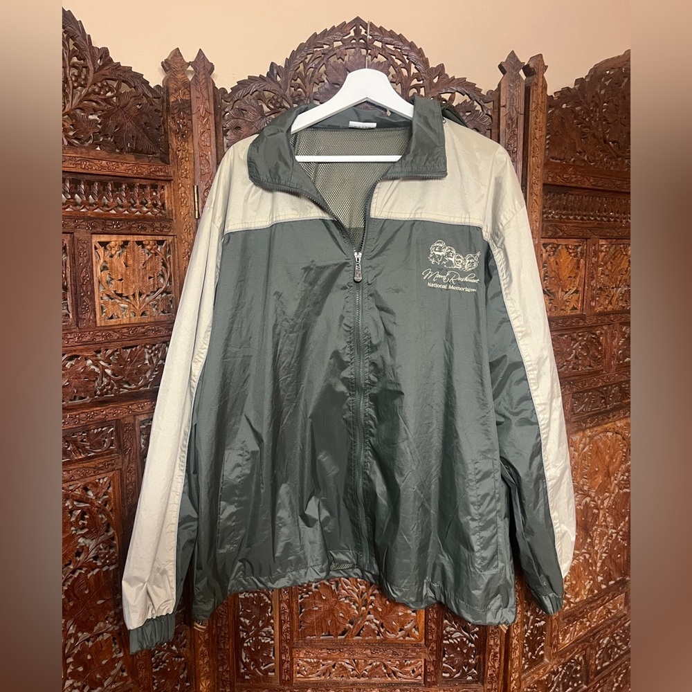 Mt Rushmore National Memorial Windbreaker Jacket Retro Lightweight Zip Up